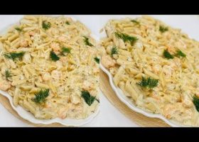 طريقة عمل باستا بالجمبري وصوص الليمون والثوم الأخضر