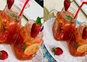 طريقة عمل موهيتو التوت الاسود بالفراولة