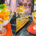 طريقة عمل كاسات المانجو بالكريمة المخملية والبسكويت الذهبى