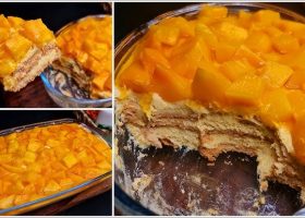 طريقة عمل كاسات التيراميسو بالمانجو و القهوة البيضاء