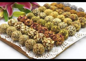 طريقة عمل كرات التمر بالفستق الحلبي