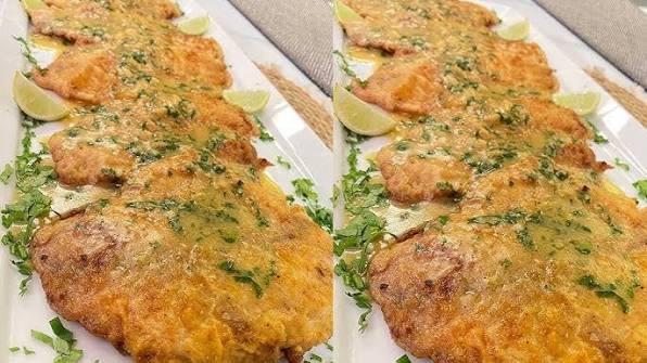 طريقة عمل سمك بصوص الزبدة والليمون والثوم الأخضر