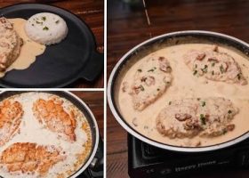 طريقة عمل دجاج البارميزان بالكريمة والطماطم المجففة