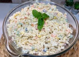 طريقة عمل سلطة مكرونة بالمايونيز والتفاح