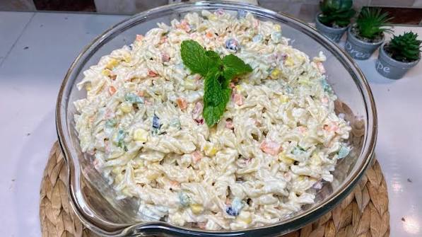 طريقة عمل سلطة مكرونة بالمايونيز والتفاح