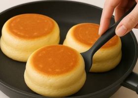 طريقة عمل بان كيك يابانى بارد بصوص المانجو