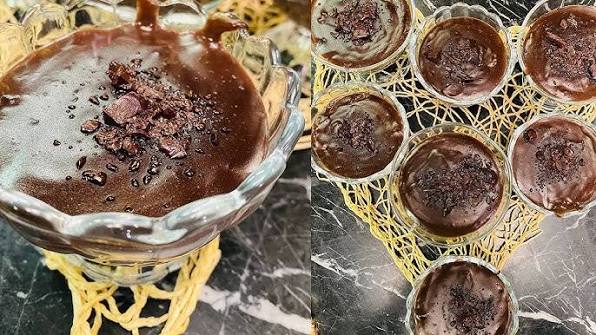 طريقة عمل مهلبية بالشوكولاته وصوص القهوه