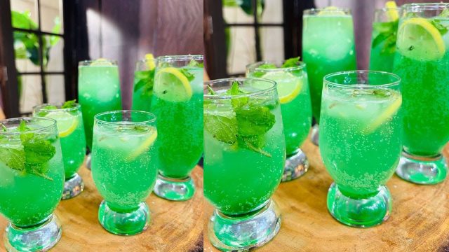 طريقة عمل موهيتو الاناناس والريحان الأخضر