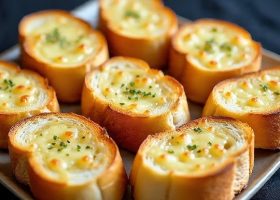 طريقة عمل خبز الثوم المحشو باربع انواع جبن