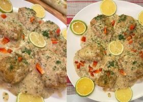 طريقة عمل فيليه السمك الأبيض بصوص البيستو والبرتقال