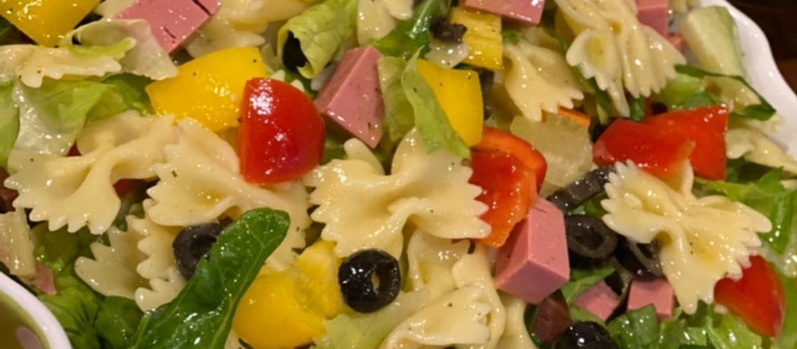 طريقة عمل سلطة الباستا الايطالية الملونة